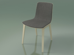 Cadeira 3938 (4 pernas de madeira, acabamento frontal, vidoeiro branco)