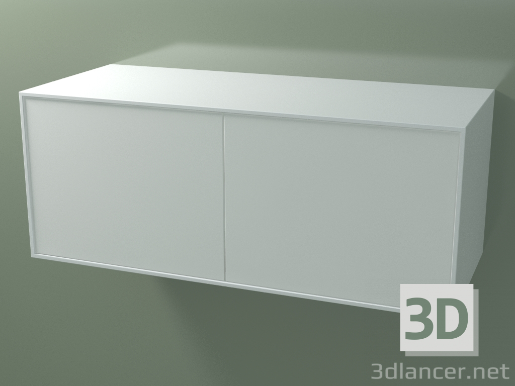 3 डी मॉडल डबल बॉक्स (8AUEBB03, ग्लेशियर व्हाइट C01, HPL P01, L 120, P 50, H 48%) - पूर्वावलोकन