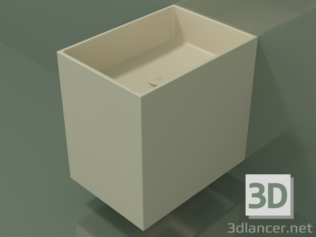 3D modeli Duvara monte lavabo (02UN13301, Bone C39, L 36, P 50, H 48 cm) - önizleme