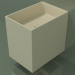 3D modeli Duvara monte lavabo (02UN13301, Bone C39, L 36, P 50, H 48 cm) - önizleme