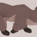 3d Медведь low poly модель купить - ракурс