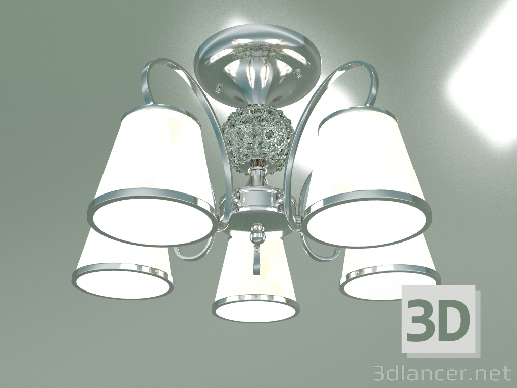 modello 3D Lampadario a soffitto 60088-5 (cromo) - anteprima