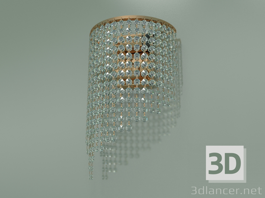 modello 3D Applique 3102-2 (Strotskis cristallo trasparente oro) - anteprima