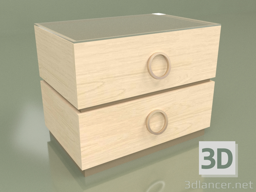 modèle 3D Table de chevet DN 200 (Érable) - preview