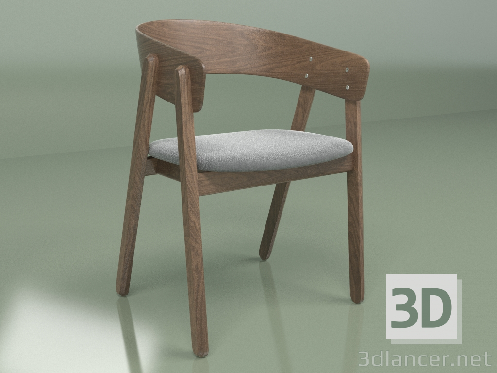 modèle 3D Chaise Devlin (gris foncé) - preview