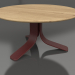 3d model Coffee table Ø80 (Wine red, Iroko wood) - preview