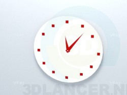 wall clock Red