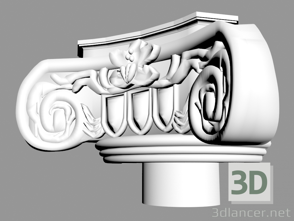 3D modeli Semicolumn (sermaye) L9323 - önizleme