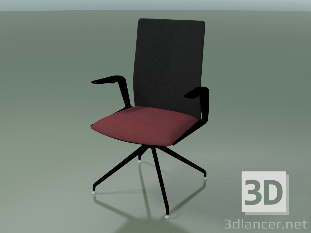 3D modeli Sandalye 4818 (bir köprü üzerinde, döner, döşemeli - kumaş ve ağ, V39) - önizleme