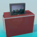 3d model Bedside table with TV SONY - preview