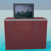 3d model Bedside table with TV SONY - preview