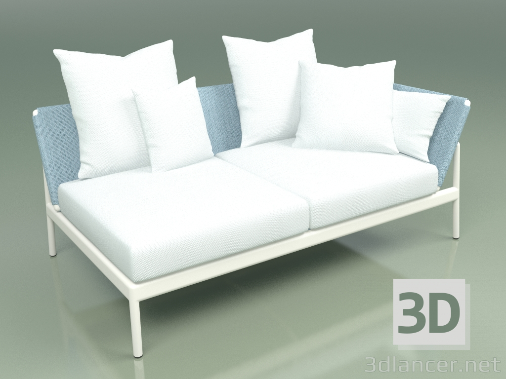 modello 3D Modulo divano sinistro 005 (Metal Milk, Batyline Sky) - anteprima