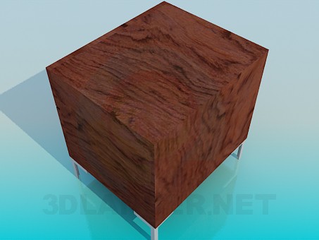 3d model A small wooden bedside table - preview 3d model A small wooden bedside table - preview