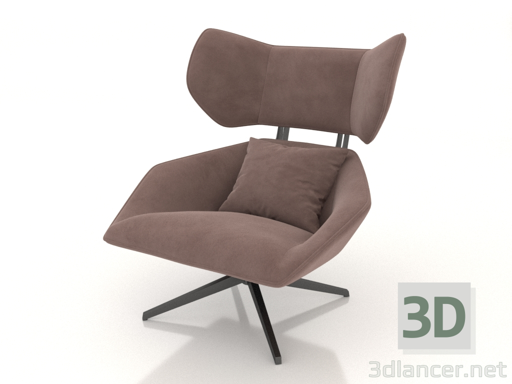 3D Modell Sessel Boston (Pflaume) - Vorschau