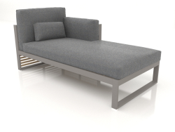 Modular sofa, section 2 right, high back (Quartz gray)