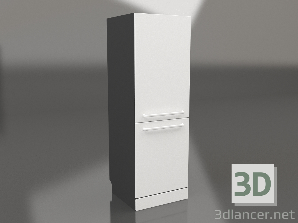 3D Modell Geschirrspüler und Schrank 60 cm (weiß) - Vorschau