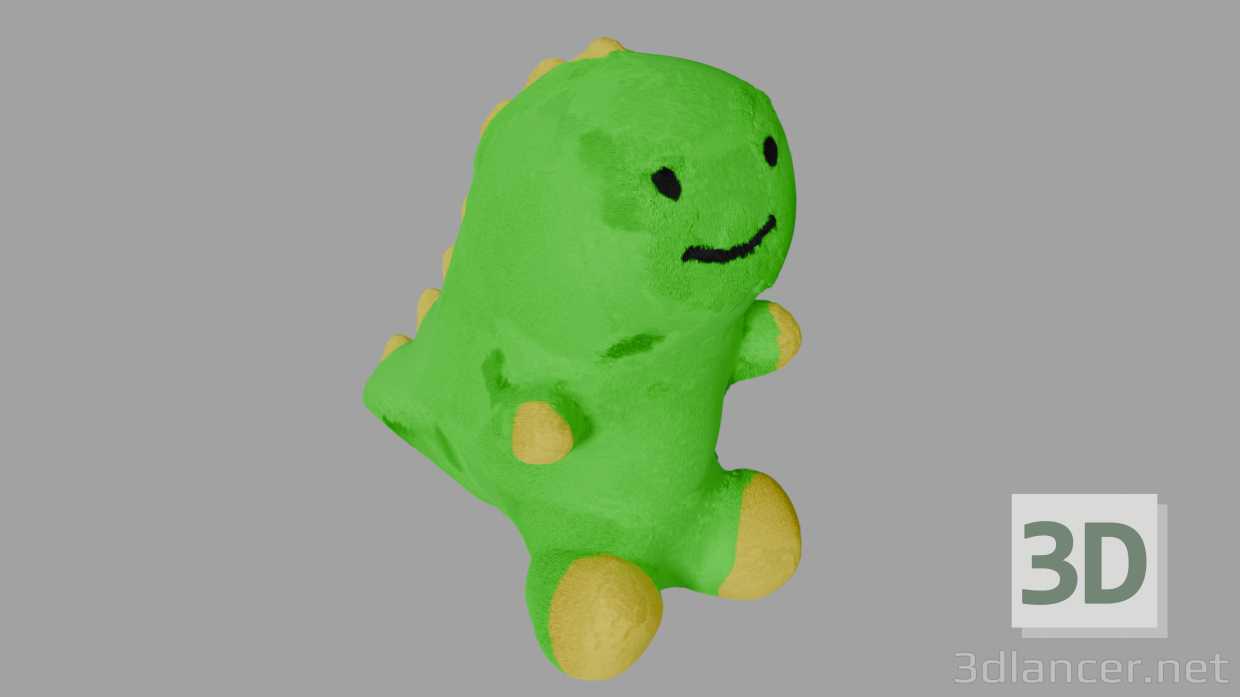 modello 3D di dinosauro di peluche comprare - rendering