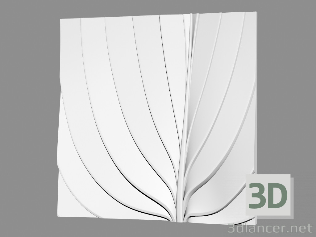 modello 3D Pannello murale in gesso (art.148) - anteprima
