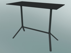 Tisch MIURA (9586-71 (70x140cm), H 103cm, schwarz, schwarz)