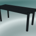 modello 3D Panchina lineare in acciaio (110 cm, nero) - anteprima