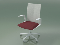 Chair 4823 (5 castors, with upholstery - fabric and mesh, V12)