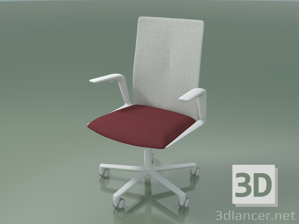 3d model Chair 4823 (5 castors, with upholstery - fabric and mesh, V12) - preview