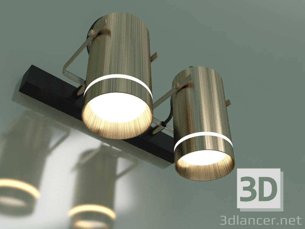 3D modeli Duvar lambası 20063-2 (antika bronz) - önizleme