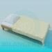 3d модель Односпальне ліжко без узголів'я – превью