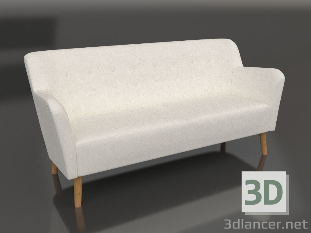 3d модель Ингрид прямой диван 3-местный – превью