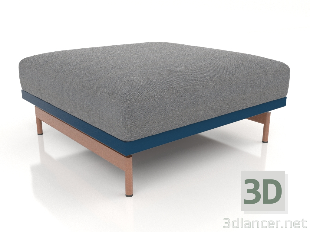 Modelo 3d Módulo sofá, pufe (azul cinza) - preview