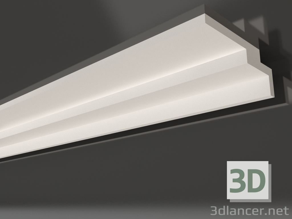 modèle 3D Corniche de plafond en plâtre avec éclairage KGC 015 (61x163) - preview