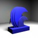 3D modeli bir dalganın heykelciği - önizleme