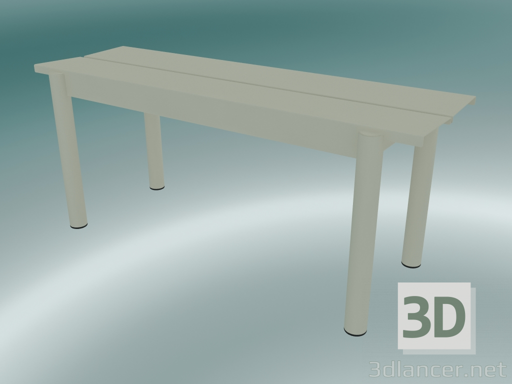 3d model Bench Linear Steel (110 cm, Off-White) - preview