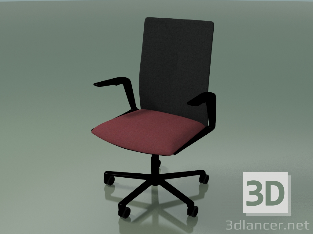 3d model Chair 4823 (5 castors, with upholstery - fabric and mesh, V39) - preview