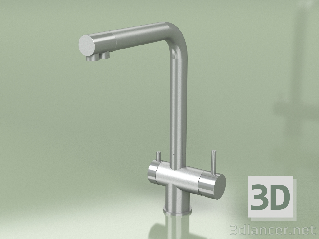 3D modeli Su arıtma özellikli paslanmaz çelik eviye bataryası (383, AS) - önizleme