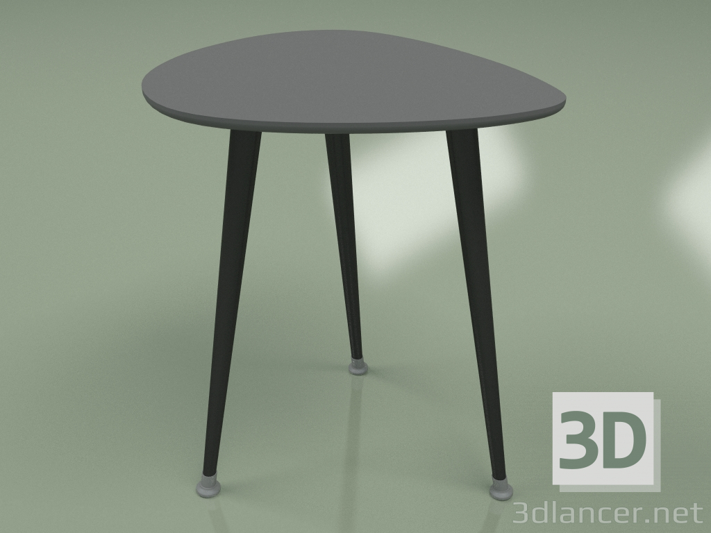 3d модель Приставний столик Крапля (темно-сірий) – превью
