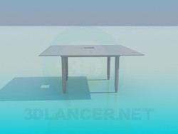 Square table with hole