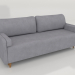 3d model Square straight 3-seater folding sofa - preview
