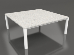 Coffee table 94×94 (White, DEKTON Sirocco)