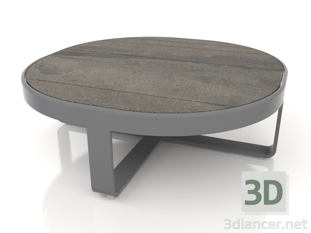 3d модель Кофейный столик круглый Ø90 (DEKTON Radium, Anthracite) – превью