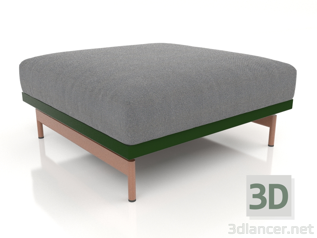 3D Modell Sofamodul, Pouf (Flaschengrün) - Vorschau