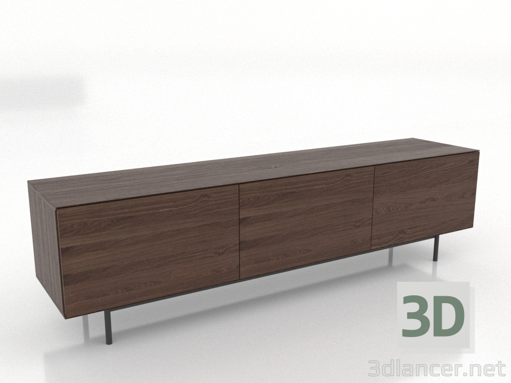 3D Modell TV-Schrank 4 1800 mm (Nussbaum dunkel) - Vorschau 3D Modell TV-Schrank 4 1800 mm (Nussbaum dunkel) - Vorschau
