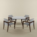 modèle 3D Table + chaises - preview