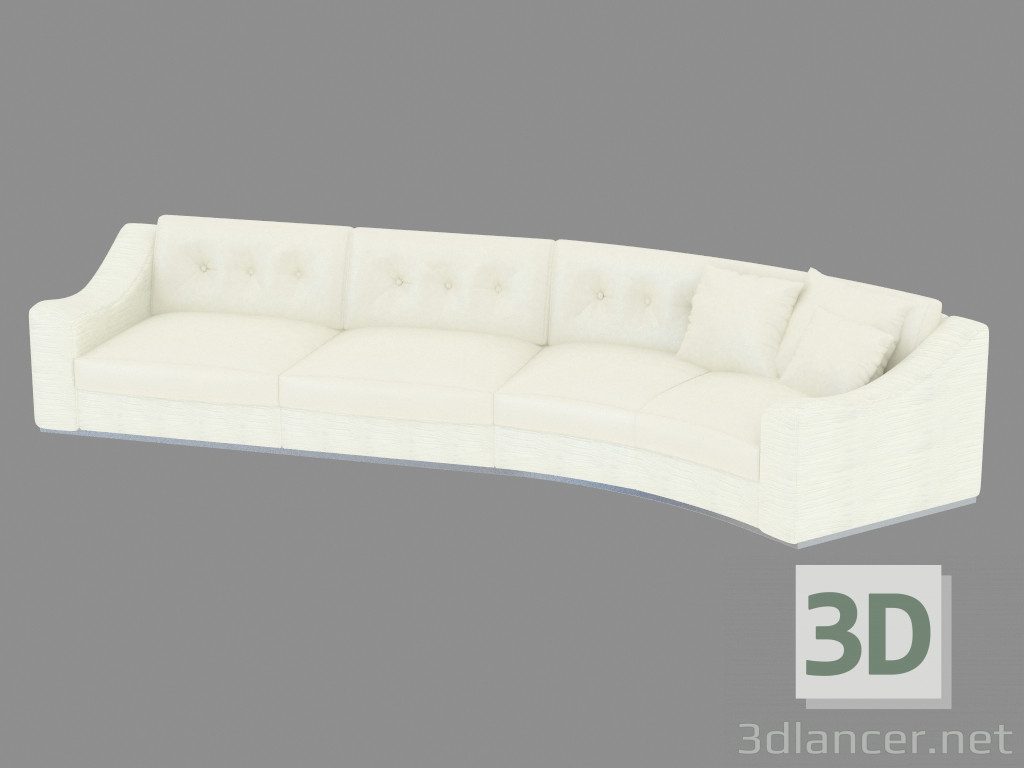 3d model Modern leather sofa Golden Circus (423х162х83) - preview