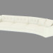 3 डी मॉडल आधुनिक चमड़े का सोफा गोल्डन सर्कस (423х162х83) - पूर्वावलोकन