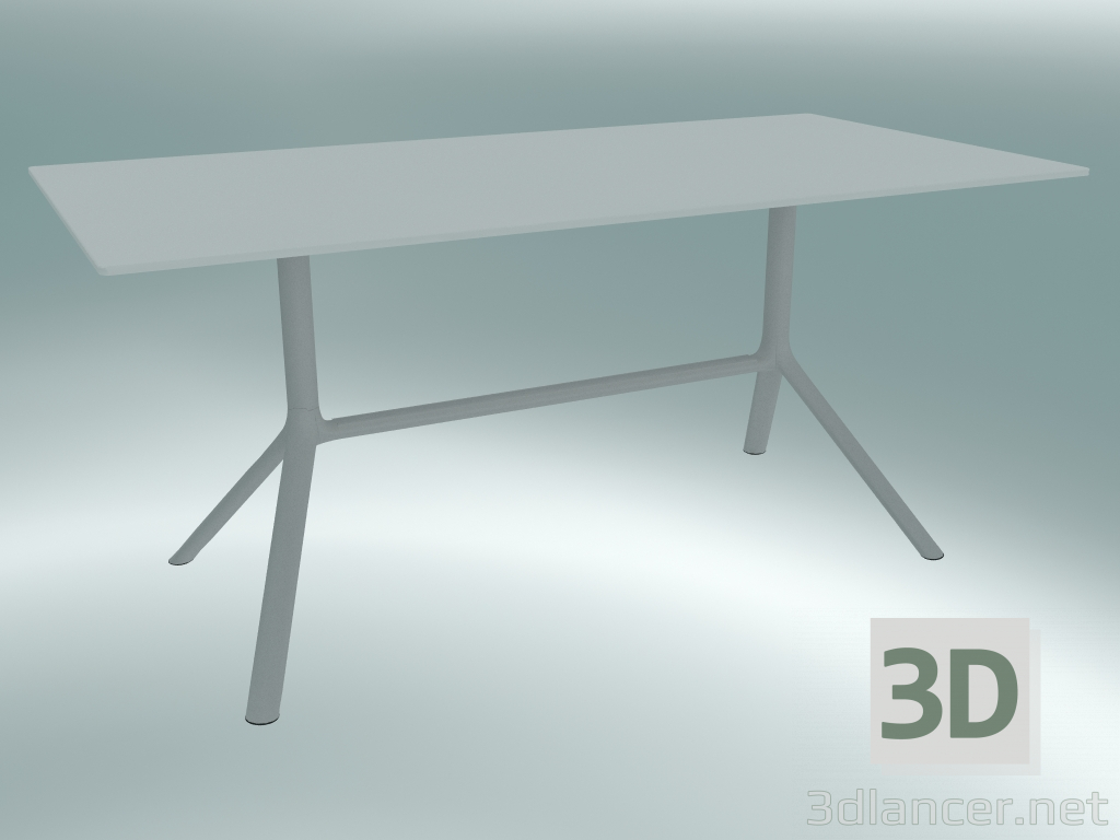 modello 3D Tavolo MIURA (9587-01 (80x160cm), H 73cm, bianco, bianco) - anteprima