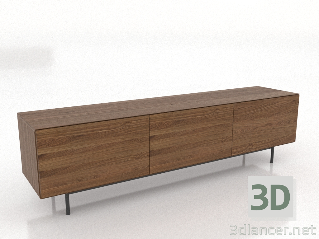 3d model Mueble TV 4 1800 mm (nogal claro) - vista previa 3d model Mueble TV 4 1800 mm (nogal claro) - vista previa