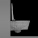 3D modeli Askıya alınan tuvalet bide - önizleme