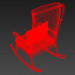 3d Кресло-качалка модель купить - ракурс