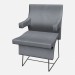 modèle 3D AGATA fauteuil avec accoudoirs - preview